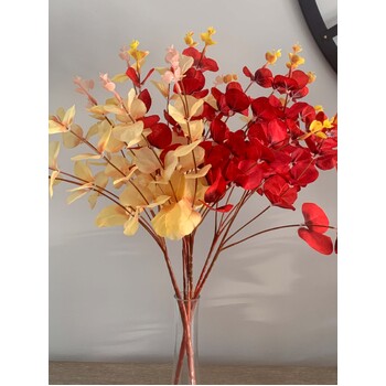 thumb_48cm Red Native Eucalyptus Leaf Bunch (Silver Dollar)