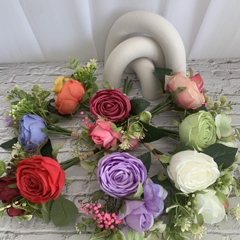 thumb_White Rose and Peony Small Bouquet or Floral Arrangement