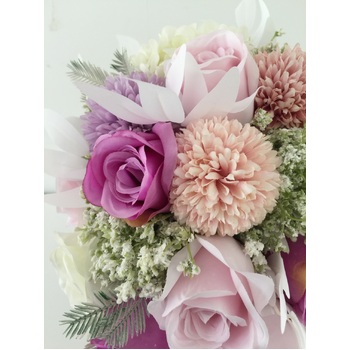 thumb_Bridal Teardrop Bouquet - Pink/Purples/White