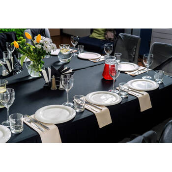 thumb_250x305cm Polyester Tablecloth -  Black Trestle (suits 6ft at 1m wide)