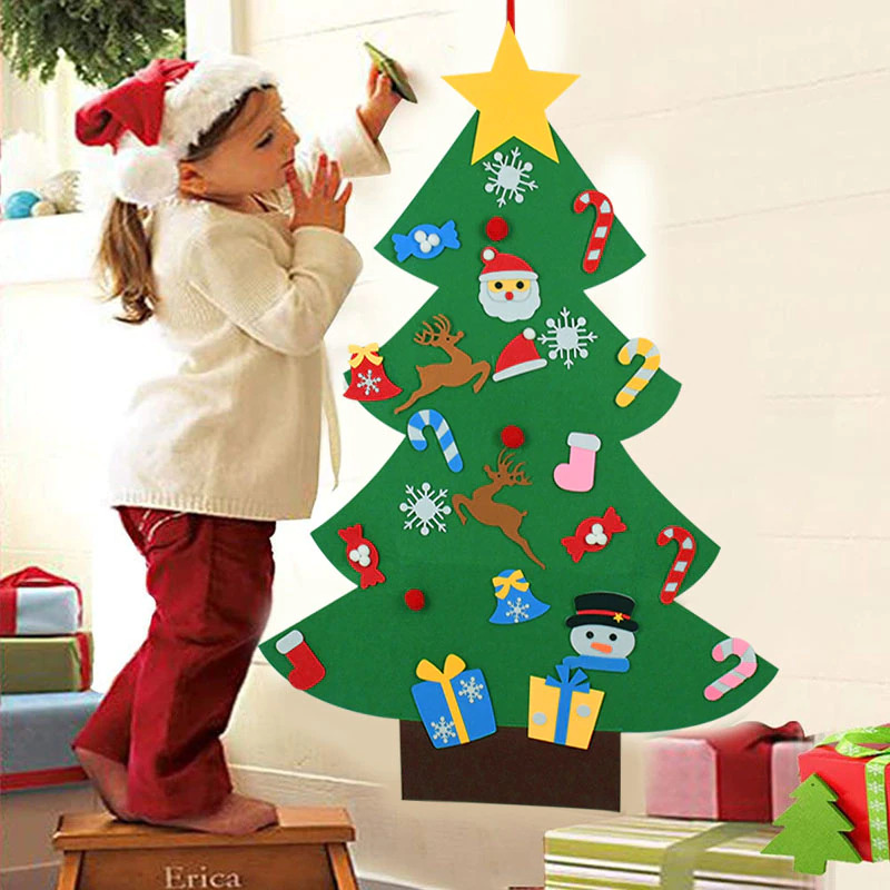 Christmas Decoration Kit 4 - 100cm Felt Christmas Tree Kids ...