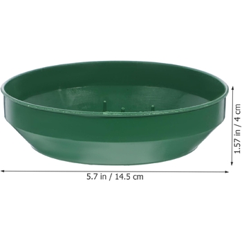 14.5cm Green Round Plastic Tray for Florist Foam