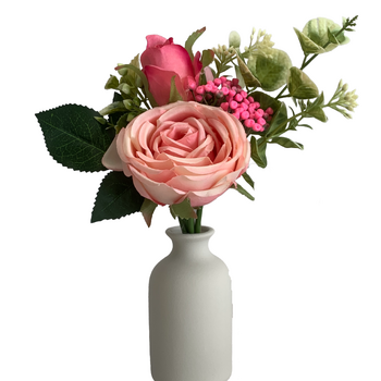 thumb_Pink Rose and Peony Small Bouquet or Floral Arrangement