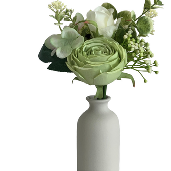 Soft Green Rose and Peony Small Bouquet or Floral Arrangement