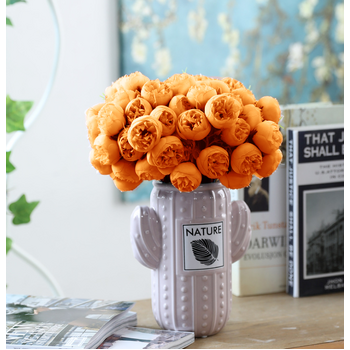 thumb_27 Head Orange Peony Bouquet/Filler Flower Bunch