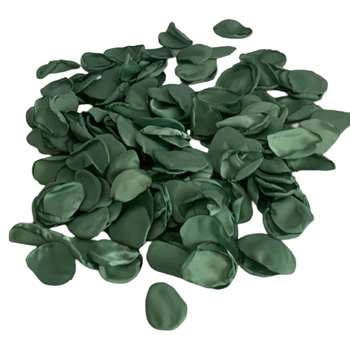 200 Green Silky Rose Petals in organza pouch