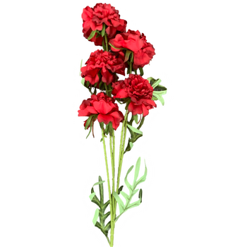 thumb_70cm Ruffled Carnation-Style Blooms - Burgundy