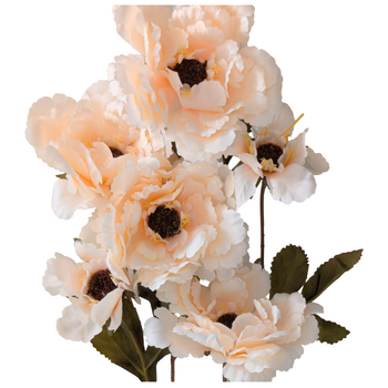 thumb_6 Head Peony 80cm Floral Stem - Soft Peach