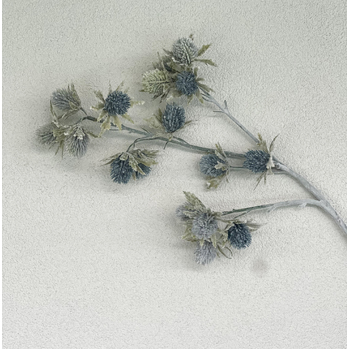 thumb_75cm Artificial Sea Holly Stem - Dusty Blue/Grey Two Tone Flowers