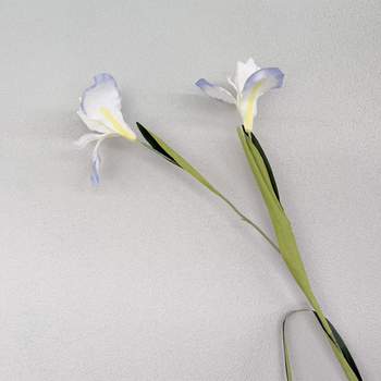 Iris Stem - 85cm White/Blue Artificial Stem