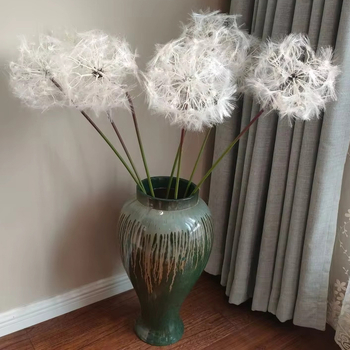 90cm Giant (20cm) White Artificial Dandelion Flower Stem