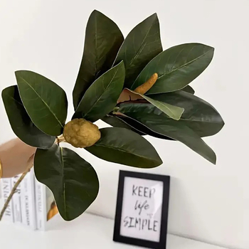 75cm Artificial Magnolia Leaf Branch with Bud