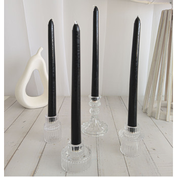 thumb_4pcs - 25cm Black Wax (Taper) Dinner Candle Romantic Candlestick