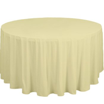 305cm Polyester  Round Tablecloth - Cream