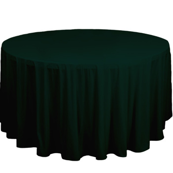 305cm Polyester  Round Tablecloth - Hunter Green
