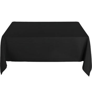 137x243cm Polyester Tablecloth -  Black Trestle 