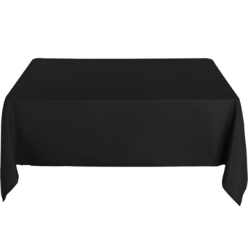 250x305cm Polyester Tablecloth -  Black Trestle (suits 6ft at 1m wide)