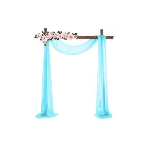 Large View Chiffon Backdrop Curtain Draping/Swagging - Turquoise