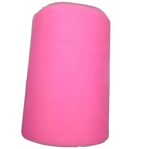 Large View 6inch x 100yd Quality Tulle Roll -Pinky Pink