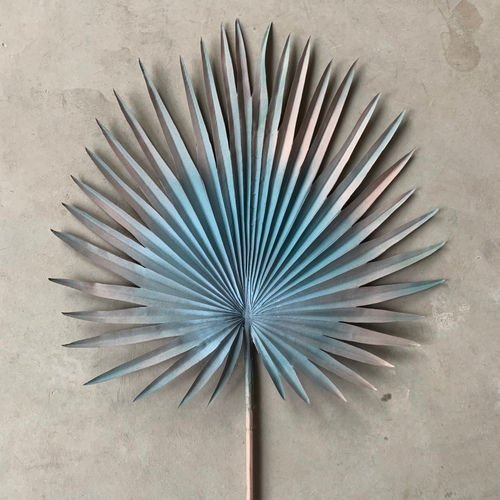 Large View 92cm Fan Palm Frond Leaf - [colours: Blue 2Tone]