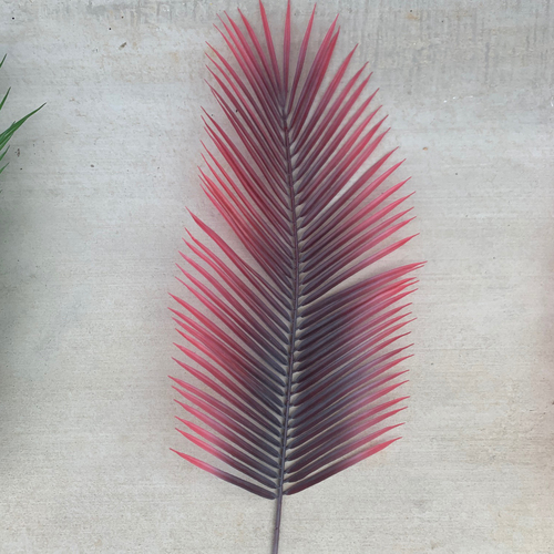 Large View 92cm Large Palm Frond Leaf - 4 Colours Available [colours: Burgundy]