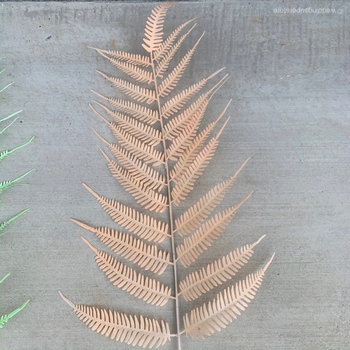 Large View 106cm Giant Leatherleaf Fern - Light Tan