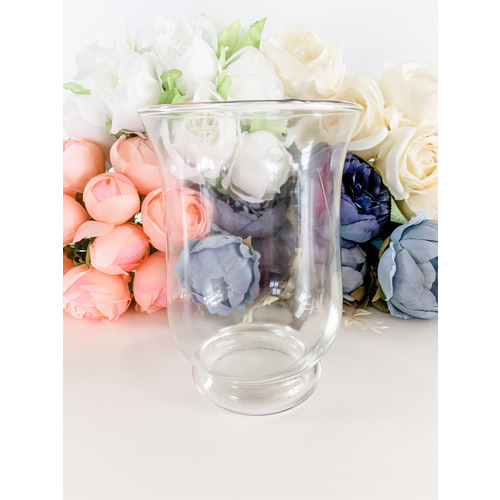 Large View Hurricane Vase - Large 11x15cm Clear