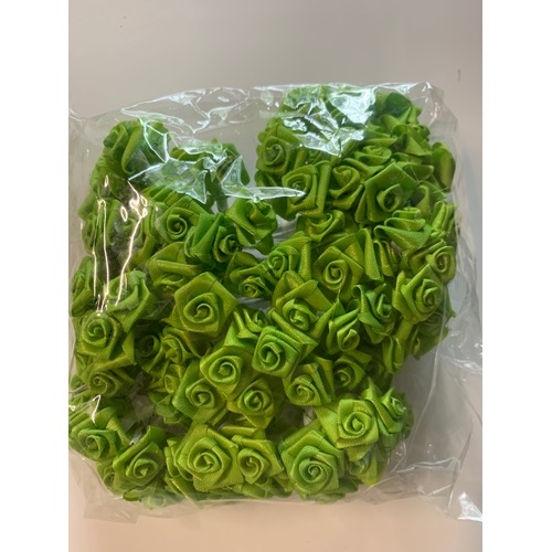 Large View Ribbon Roses - Green - 144/pk