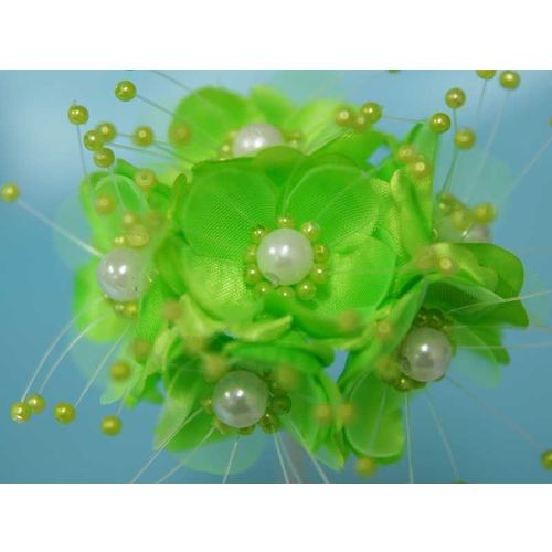 Large View Faux Pearl Flower - Apple - 72/pk