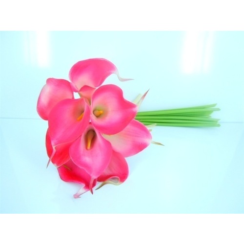 Large View Calla Lily bouquet Mini - 14inch- Fushia