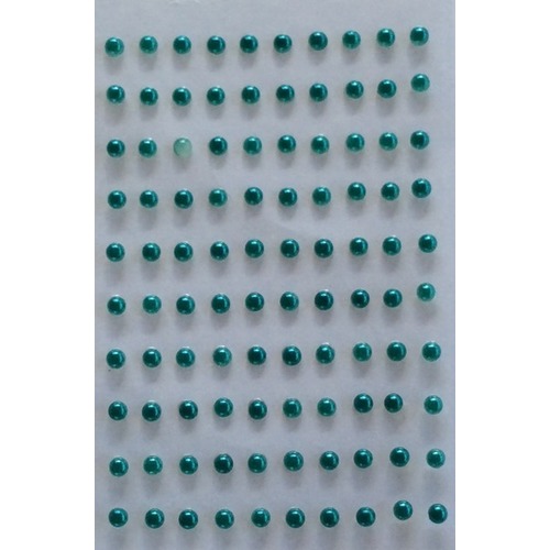 Large View 3mm Stick On-Pearls - Aqua