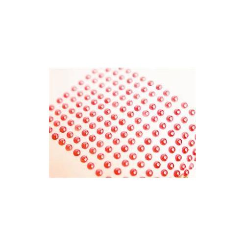 Large View 3mm Stick On-Pearls - Red