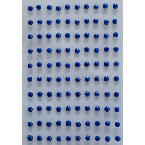 Large View 3mm Stick On-Pearls - Sapphire