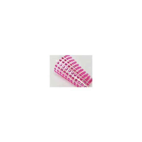 Large View 3mm Stick On-Rhinestones - Fushia