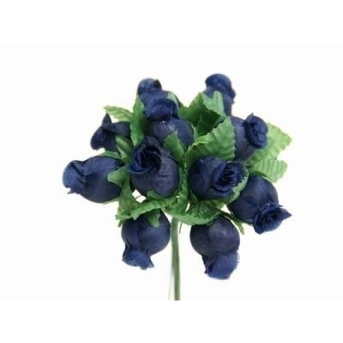 Large View POLY ROSE  - Navy Blue - 144/pk