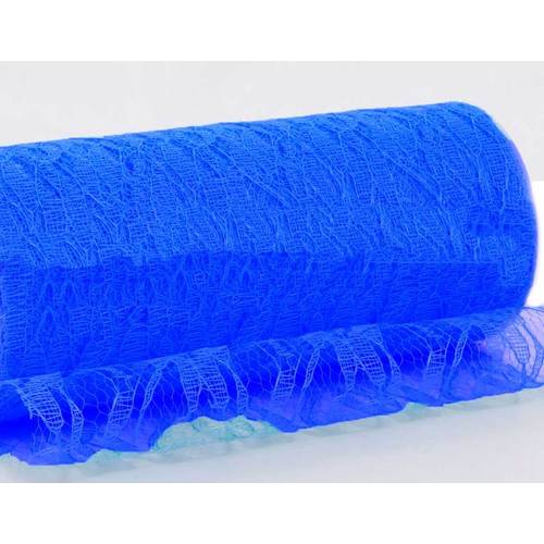 Large View Royal 6inch x 11yd Lace Design Tulle Roll