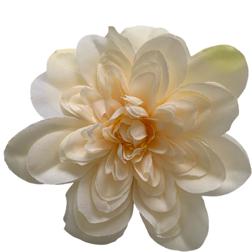 Large View 14cm Dahlia Flower Head - Champagne/Ivory