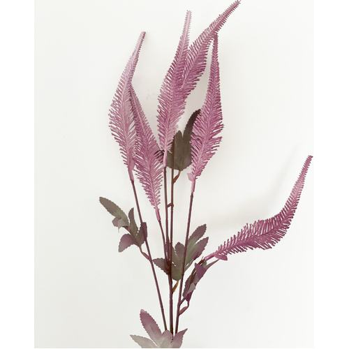 Large View 70cm - 6 Head Grass/Reed Flower Stem - Mauve