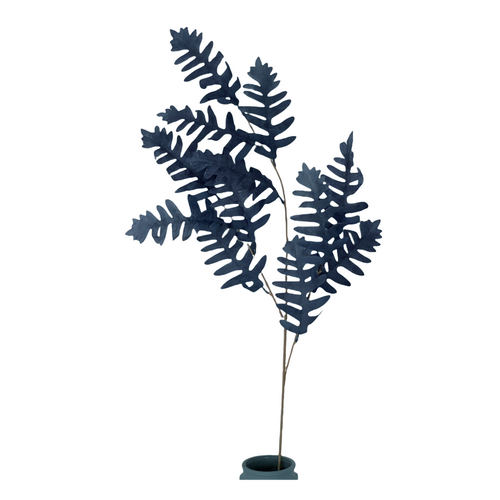 Large View 105cm Fern Branch - Dark Blue