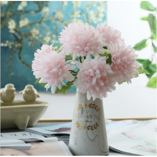 Large View 7 Head Dahlia Bouquet - Blush Pink