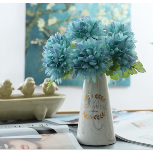 Large View 7 Head Dahlia Bouquet - Turquoise