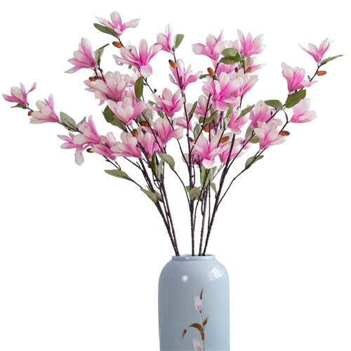 Large View 88cm Fushia/Deep Pink Magnolia Stem