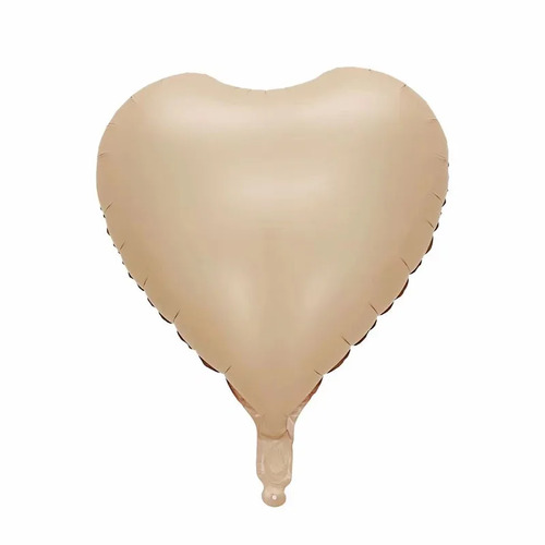 Large View 45cm Beige Foil Heart Balloon