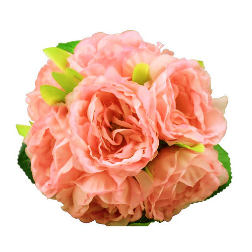 Large View Peony Bouquet Soft Pink  - Large Open Flower