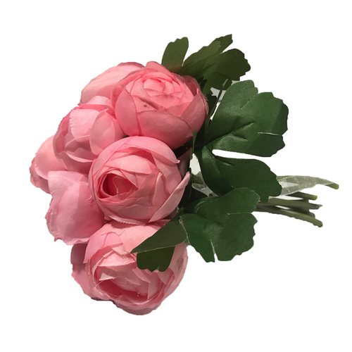 Large View Closed Peony Bouquet Pink