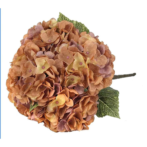 Large View 44cm  5 Head Hydrangea Stem Autumn