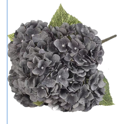 Large View 44cm  5 Head Hydrangea Stem Grey