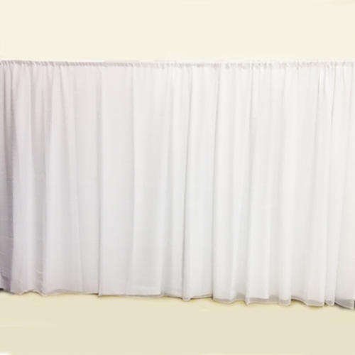 Large View 3m White Polyester & Sheer Backdrop Curtain