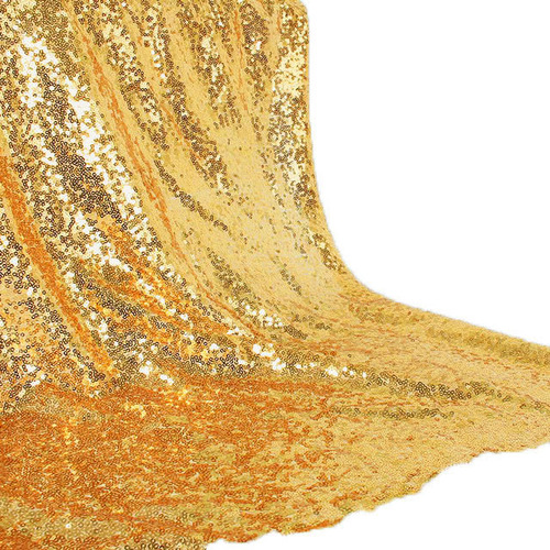 Large View 1.25mx3m Bright Gold Sequin Backdrop Curtain 