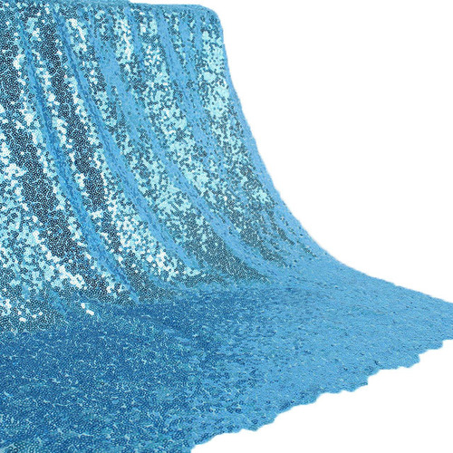 Large View 1.25mx3m Turquoise Sequin Backdrop Panel Curtain